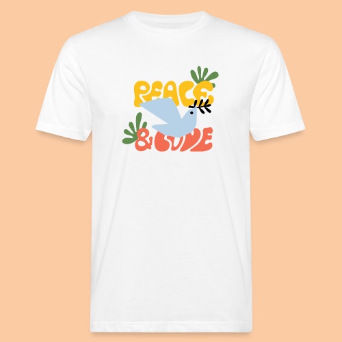 Peace, a dove of peace and love - Men's Organic T-Shirt