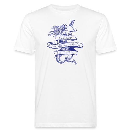 mermaid BLUE banner - T-shirt ecologica da uomo