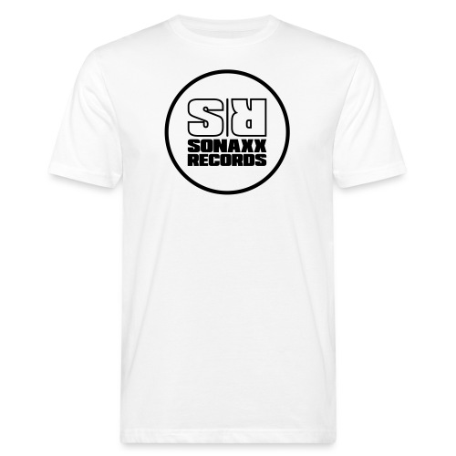 Sonaxx Records Logo schwarz (rund) - Männer Bio-T-Shirt