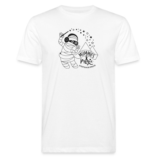 Logo Mummies and Magic schwarz auf weiß - Männer Bio-T-Shirt