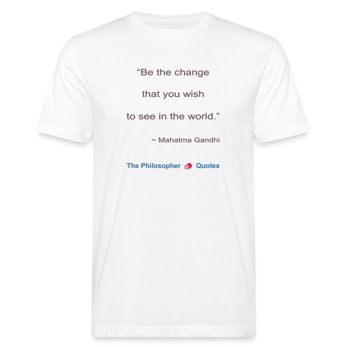 Gandhi Be the change b - Mannen Bio-T-shirt