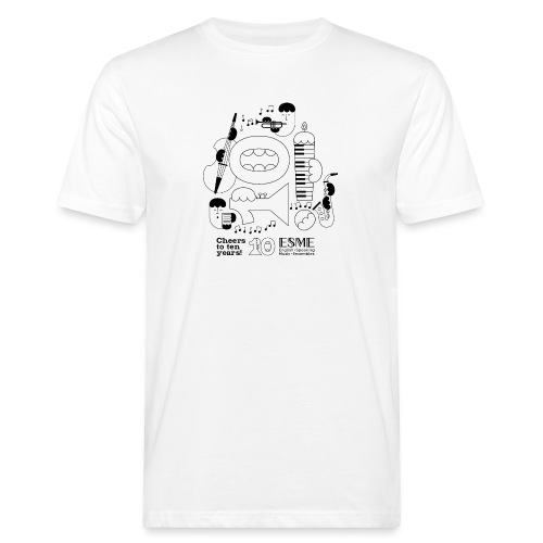 ESME Anniversary Design Schwartz - Männer Bio-T-Shirt