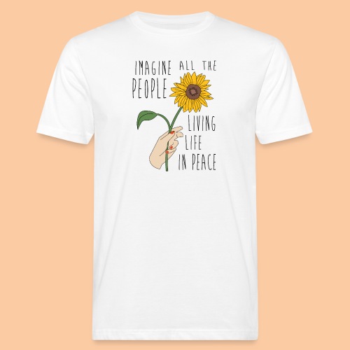 Sunflower - imagine life in peace - Men's Organic T-Shirt