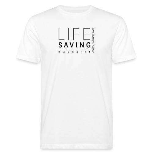 Tee-shirt logo Noir Lifesaving Magazine - T-shirt bio Homme
