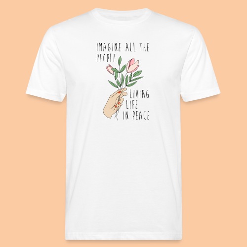 Flowers in hand and a song - Men's Organic T-Shirt