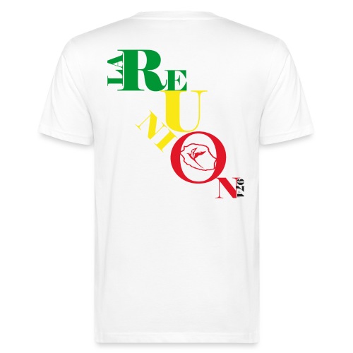 Ecriture Réunion + dessin Paille en queue - T-shirt bio Homme