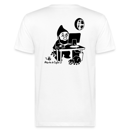 Le nain de jardin Martin le coquin programmeur - T-shirt bio Homme