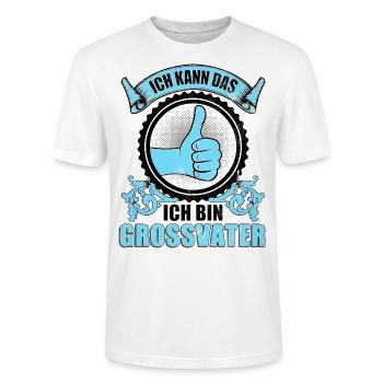 Ich kann das ich bin Großvater - Stanley/Stella Unisex Bio-T-Shirt CRAFTER - Weiß - Vorne - Alina (178cm) & Michal (187cm)
