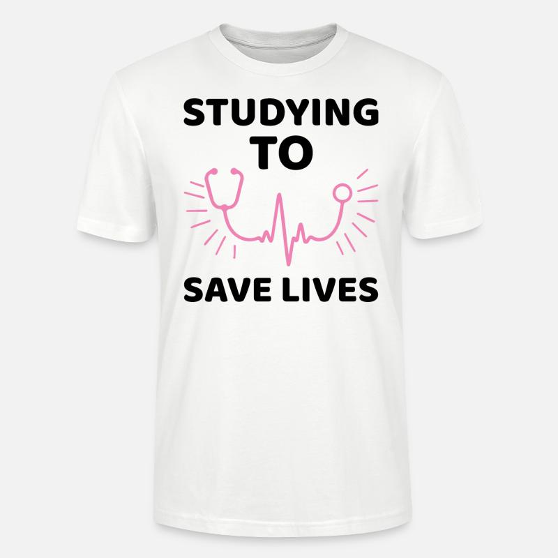 Student Uni Medizin Spruch Geschenk - Stanley/Stella Unisex Bio-T-Shirt CRAFTER - Weiß