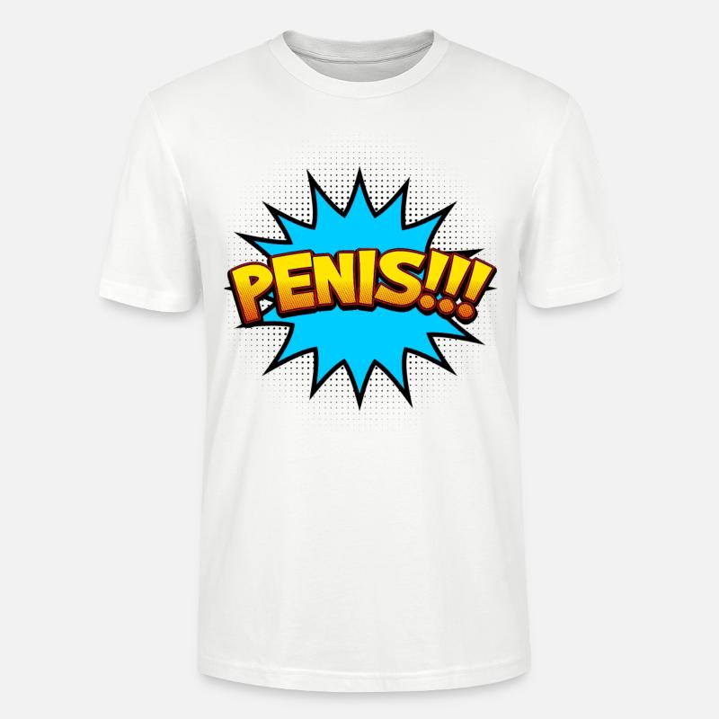Penis Comic Style - Stanley/Stella Unisex Bio-T-Shirt CRAFTER - Weiß