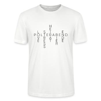 Polterabend Heirat Spruch Hochzeit Geschenk - Stanley/Stella Unisex Bio-T-Shirt CRAFTER - Weiß - Vorne - Alina (178cm) & Michal (187cm)