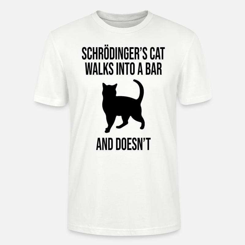 Le chat de Schrödinger - T-shirt bio CRAFTER Stanley Stella Unisexe - blanc