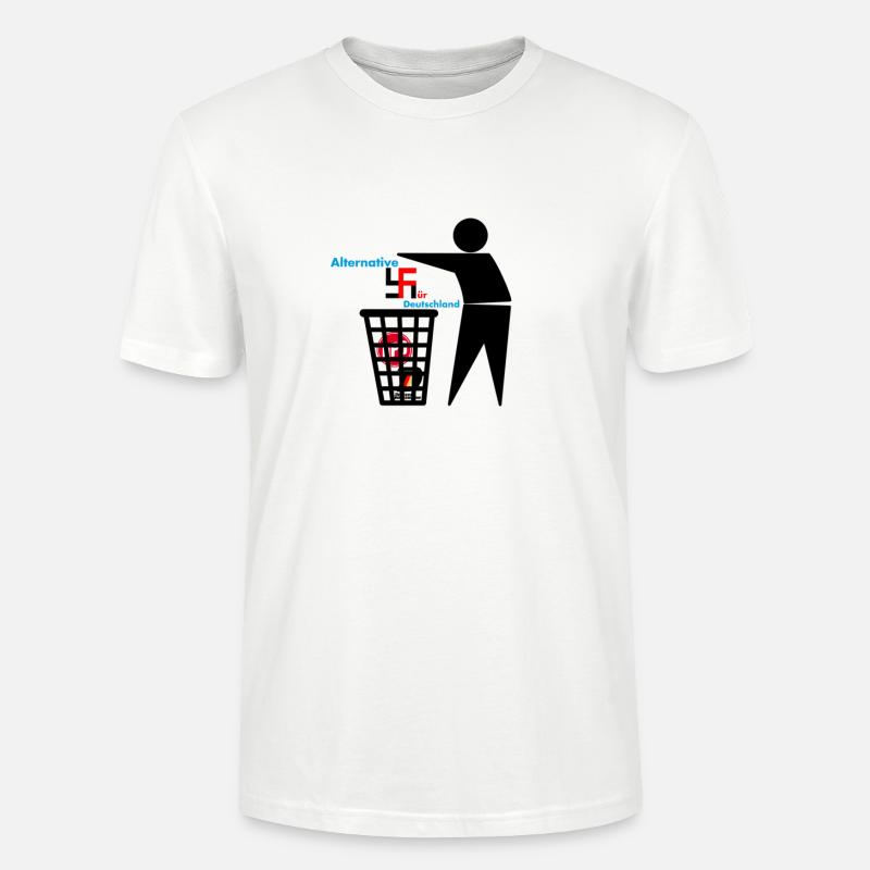 AfD(Braune Partein)=Abfall - Stanley/Stella Unisex Bio-T-Shirt CRAFTER - Weiß