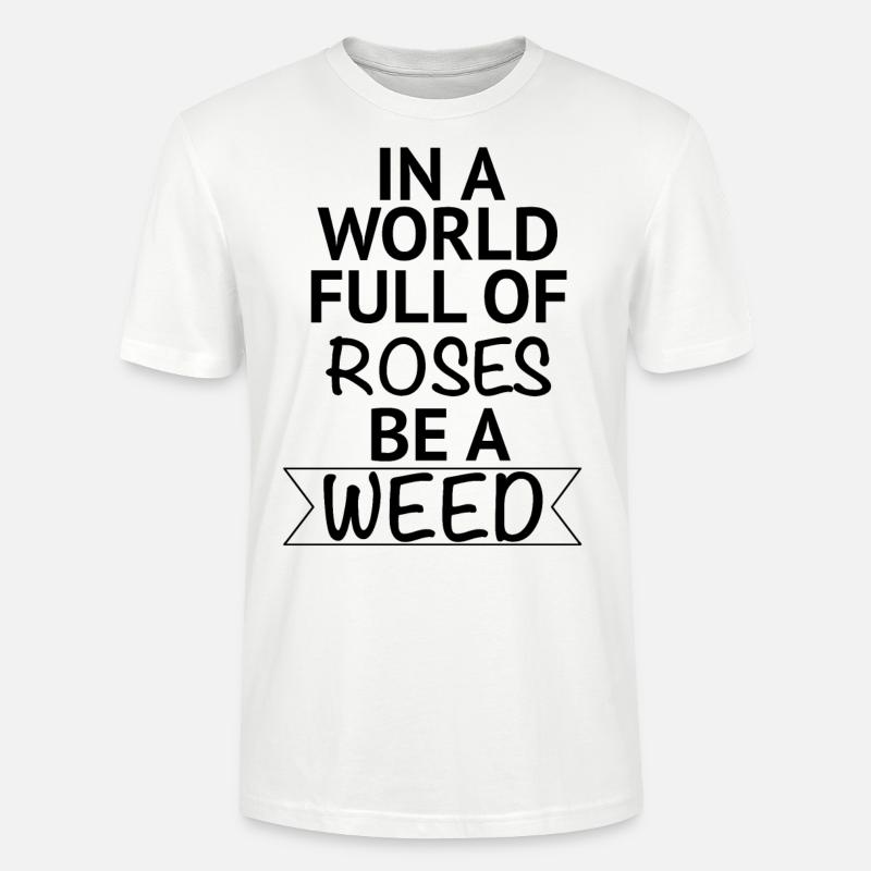 Weed / Cannabis - T-shirt bio CRAFTER Stanley Stella Unisexe - blanc