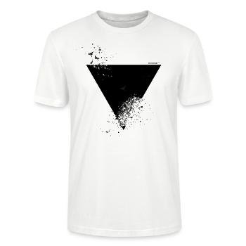 Exploding triangle - Stanley/Stella CRAFTER Unisex Organic T-Shirt - white - Front - Alina (178cm) & Michal (187cm)