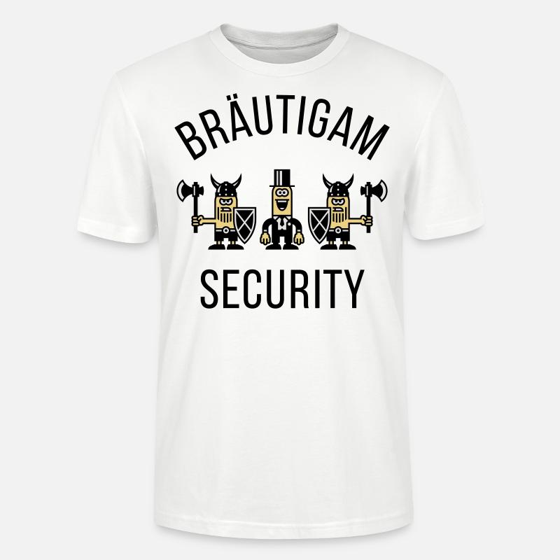 Bräutigam Security Wikinger (JGA / POS) - Stanley/Stella Unisex Bio-T-Shirt CRAFTER - Weiß