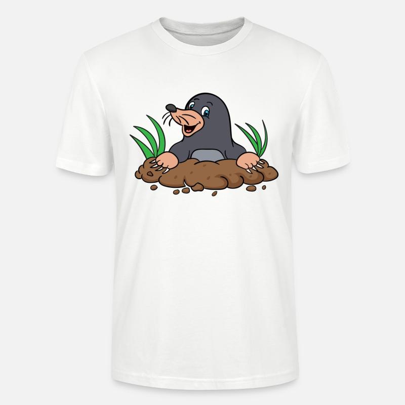 Maulwurf - Comic - Cartoon - Geschenkidee - Stanley/Stella Unisex Bio-T-Shirt CRAFTER - Weiß