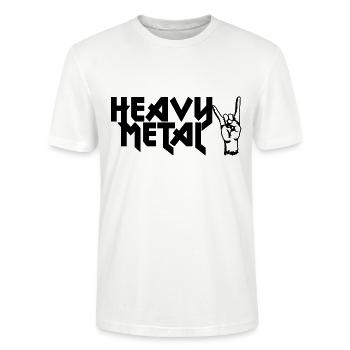Heavy Metal - T-shirt bio CRAFTER Stanley Stella Unisexe - blanc - Devant - Alina (178cm) & Michal (187cm)