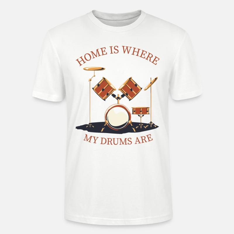 Drummer Drum Drum Drums - T-shirt bio CRAFTER Stanley Stella Unisexe - blanc