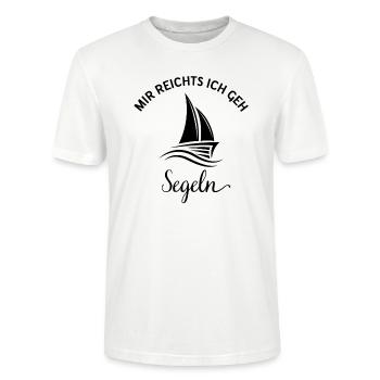 Mir reichts ich geh Segeln Segler Segelboot - Stanley/Stella Unisex Bio-T-Shirt CRAFTER - Weiß - Vorne - Alina (178cm) & Michal (187cm)