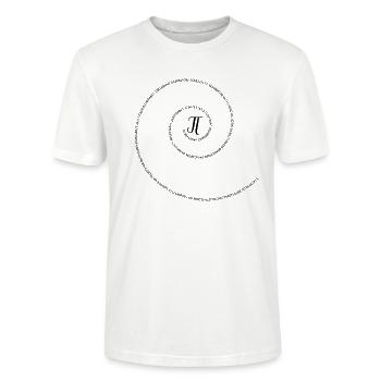 Pi Kreiszahl Mathe Mathematik Geschenk - Stanley/Stella Unisex Bio-T-Shirt CRAFTER - Weiß - Vorne - Alina (178cm) & Michal (187cm)