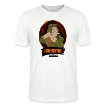 Ww2 Pilot par Gentlemen’s Club - T-shirt bio CRAFTER Stanley Stella Unisexe - blanc - Devant - Alina (178cm) & Michal (187cm)