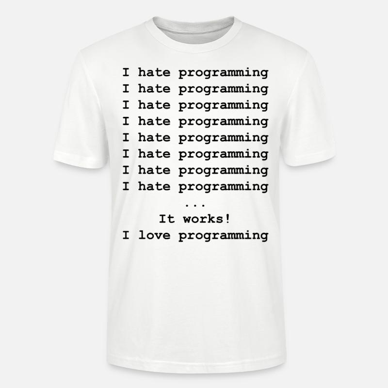 Developer computer scientist - Stanley/Stella CRAFTER Unisex Organic T-Shirt - white