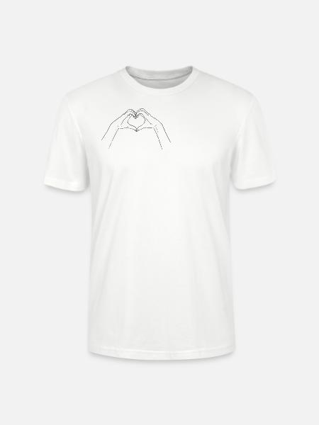 Hände Herz - Stanley/Stella Unisex Bio-T-Shirt CRAFTER - Weiß