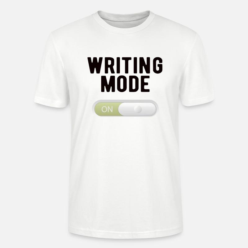 ÉCRIVAIN: Mode d'écriture activé - T-shirt bio CRAFTER Stanley Stella Unisexe - blanc