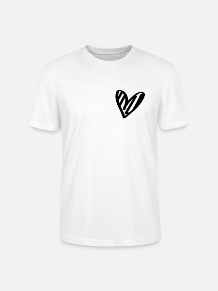 Heart - Herz- Liebe - Stanley/Stella Unisex Bio-T-Shirt CRAFTER - Weiß