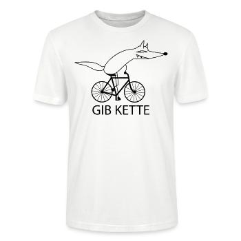 Schneller Fahrrad Fuchs - Stanley/Stella Unisex Bio-T-Shirt CRAFTER - Weiß - Vorne - Alina (178cm) & Michal (187cm)