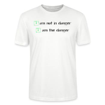 Ich bin nicht in Gefahr Ich bin die Gefahr Heisenberg - Stanley/Stella Unisex Bio-T-Shirt CRAFTER - Weiß - Vorne - Alina (178cm) & Michal (187cm)