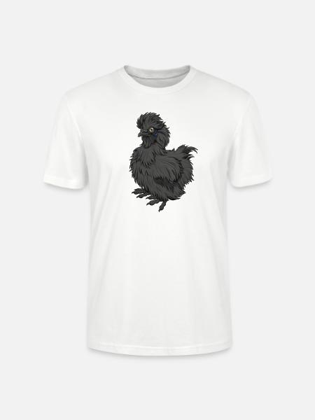 Zijdehoen kippen kippeneieren fokker cadeau - Stanley/Stella Uniseks bio-T-shirt CRAFTER - wit