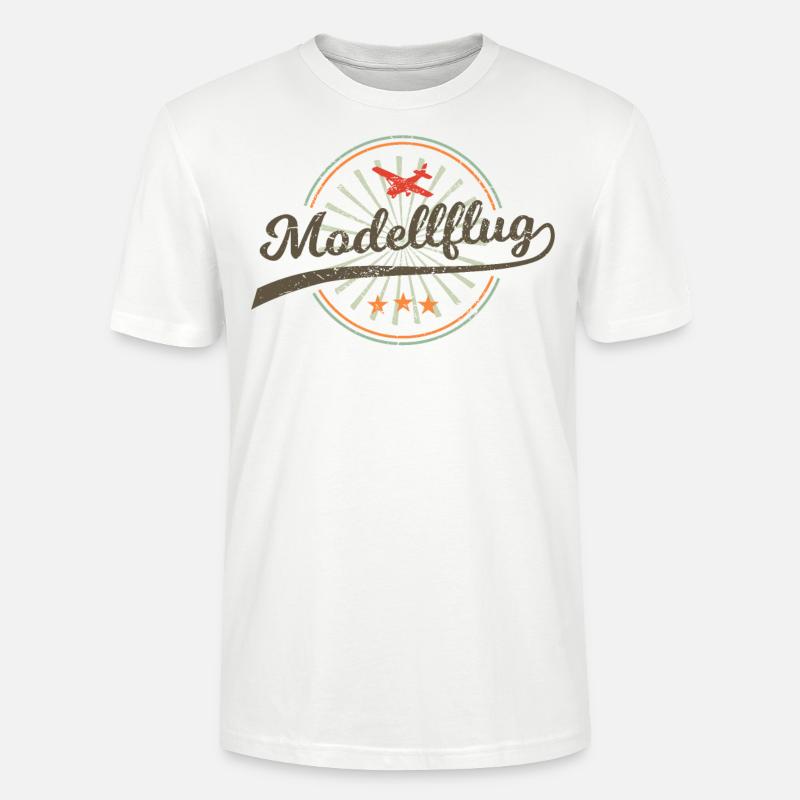 Modellflug Modellbauer Flugzeug Geschenk Retro - Stanley/Stella Unisex Bio-T-Shirt CRAFTER - Weiß