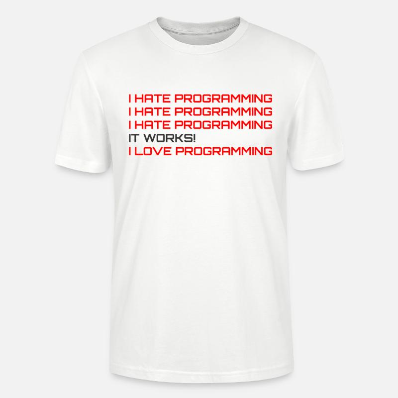 Computerprogrammierer Codierer Software Engineers Geschenk - Stanley/Stella Unisex Bio-T-Shirt CRAFTER - Weiß