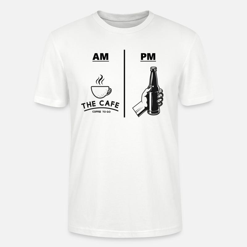 AM PM Kaffee Bier - Stanley/Stella Unisex Bio-T-Shirt CRAFTER - Weiß