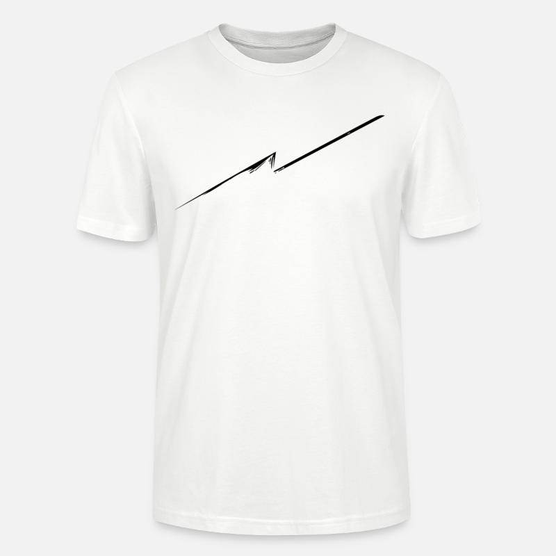 Abstract Flash / Line / Black / Pattern - Stanley/Stella CRAFTER Unisex Organic T-Shirt - white