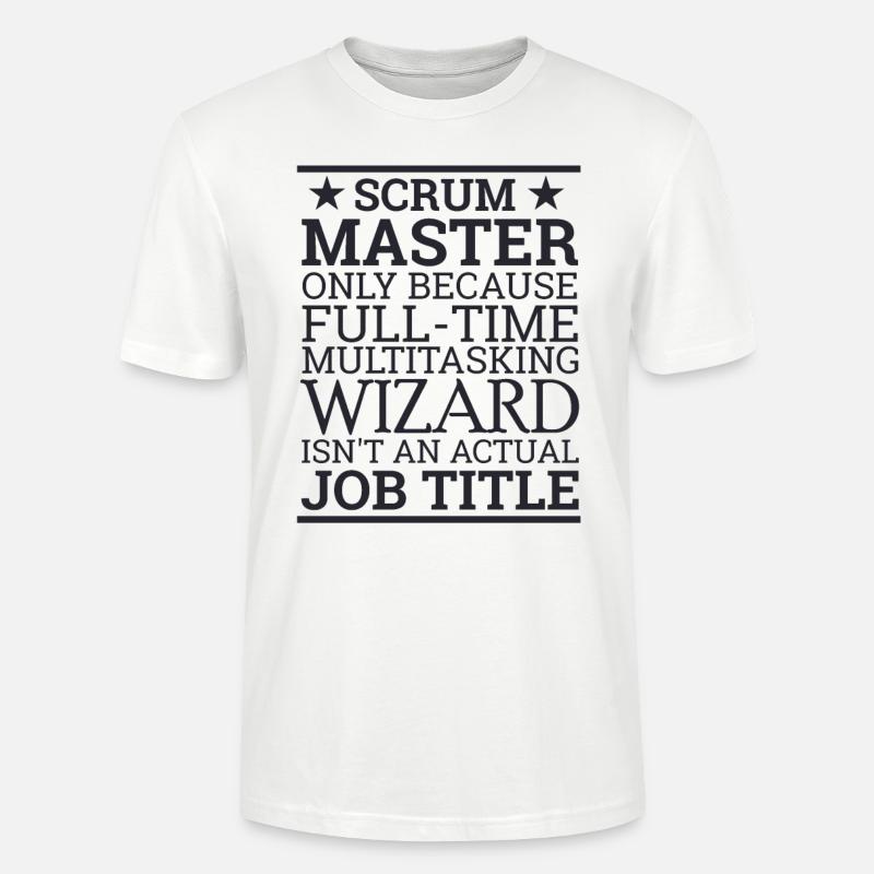 "Scrum Wizard" | "Scrum Master" - Stanley/Stella Unisex Bio-T-Shirt CRAFTER - Weiß