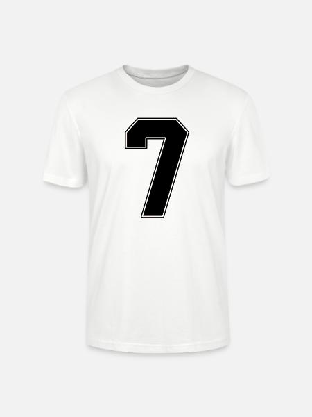 7 years jersey 7 t-shirt number 7 - Stanley/Stella CRAFTER Unisex Organic T-Shirt - white