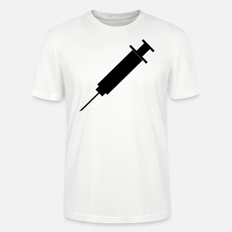 Schwarze Spritze - Stanley/Stella Unisex Bio-T-Shirt CRAFTER - Weiß