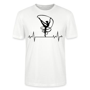 Rhythmische Gymnastik Bandgymnastik Mädchen Herzschlag - Stanley/Stella Unisex Bio-T-Shirt CRAFTER - Weiß - Vorne - Alina (178cm) & Michal (187cm)
