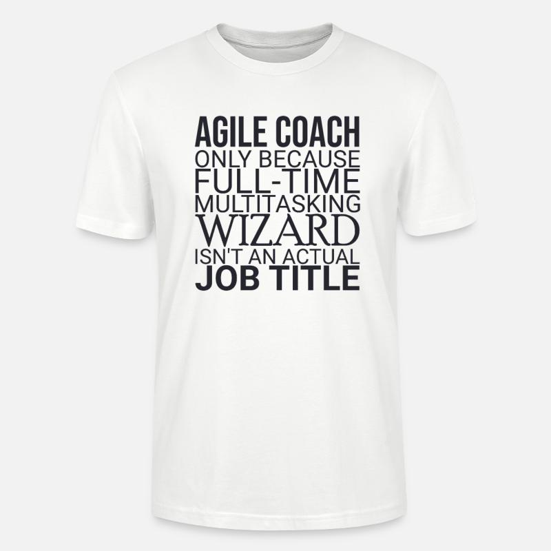 "Agile Coach Wizard | Agile" - Stanley/Stella Unisex Bio-T-Shirt CRAFTER - Weiß