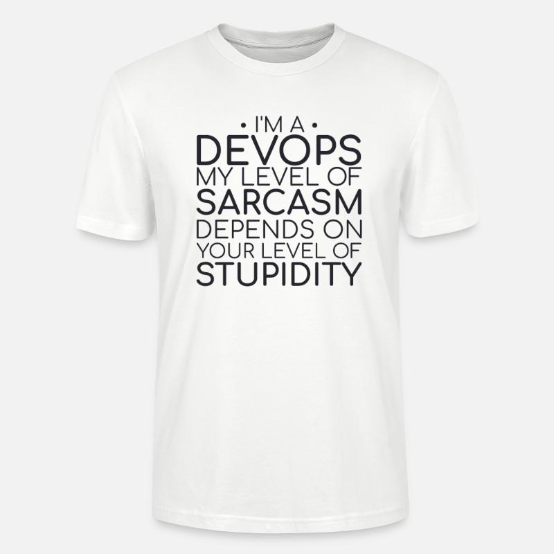 "DevOps Sarcasm | Softwareentwicklung" - Stanley/Stella Unisex Bio-T-Shirt CRAFTER - Weiß
