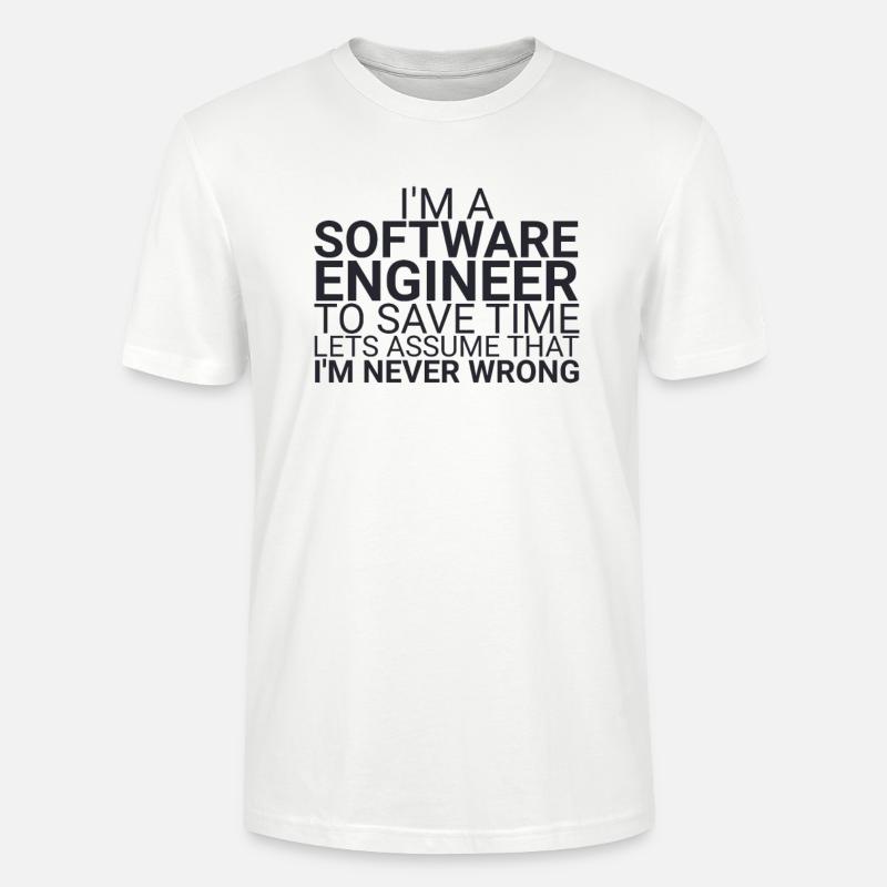 "Software Engineer Time | Programming" - Stanley/Stella Unisex Bio-T-Shirt CRAFTER - Weiß