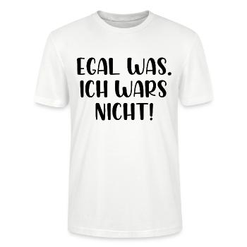 Egal was ich wars nicht - Stanley/Stella Unisex Bio-T-Shirt CRAFTER - Weiß - Vorne - Alina (178cm) & Michal (187cm)