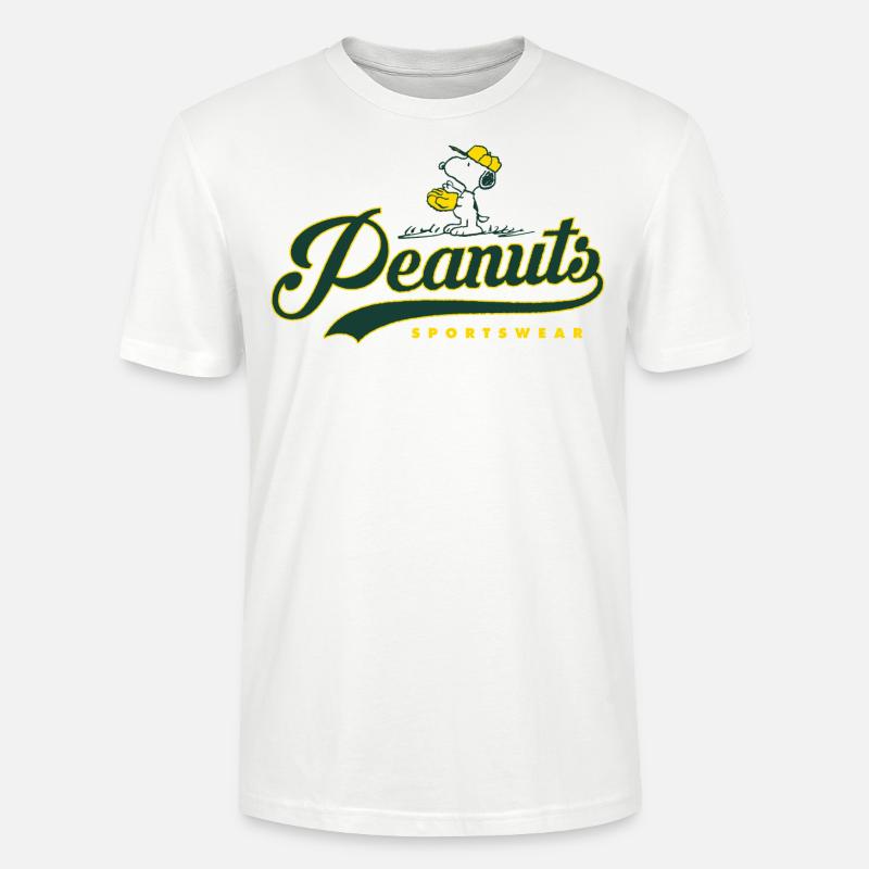 Peanuts Snoopy Baseball - T-shirt bio CRAFTER Stanley Stella Unisexe - blanc