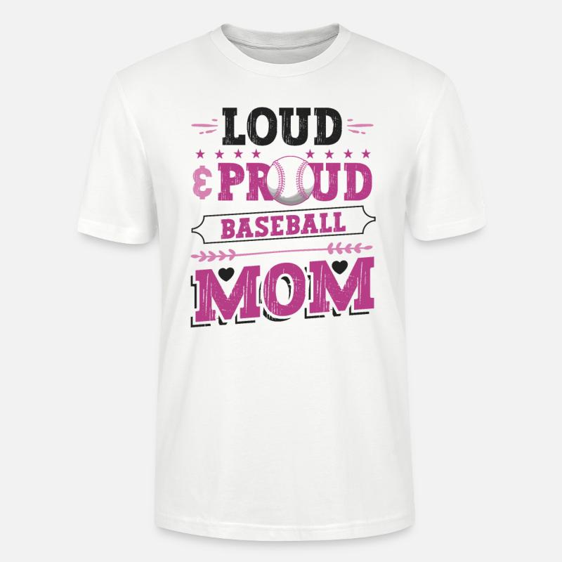 Laut und stolzer Baseball-Mutter - Stanley/Stella Unisex Bio-T-Shirt CRAFTER - Weiß
