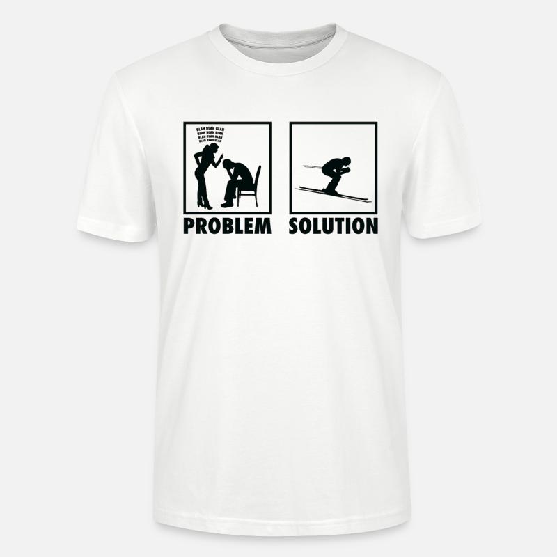 Skiing Skiers Statement Problem Solution. - Stanley/Stella Unisex Bio-T-Shirt CRAFTER - Weiß