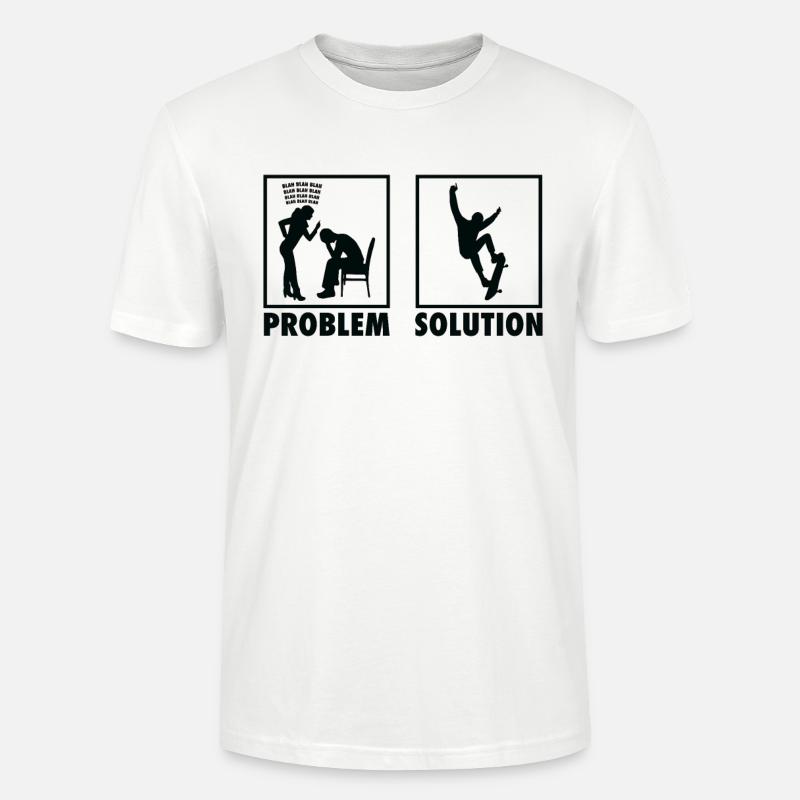 Skateboard Skateboarders Statement Problem - T-shirt bio CRAFTER Stanley Stella Unisexe - blanc