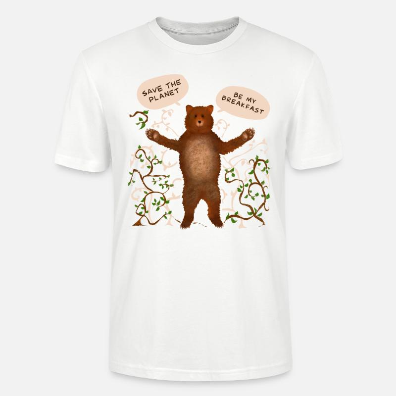Rette den Planeten... - Stanley/Stella Unisex Bio-T-Shirt CRAFTER - Weiß